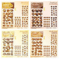 Cute Cartoon Bear 3D Embossed Stickers for DIY & Scrapbooking Decorative Craft Stickers Babs A5