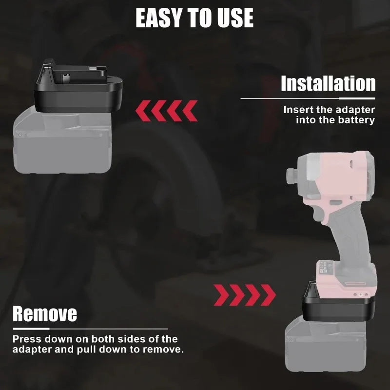 Milwaukee M28 to M18 Battery Adapter Converter MIL28MIL Battery Adapter Babs