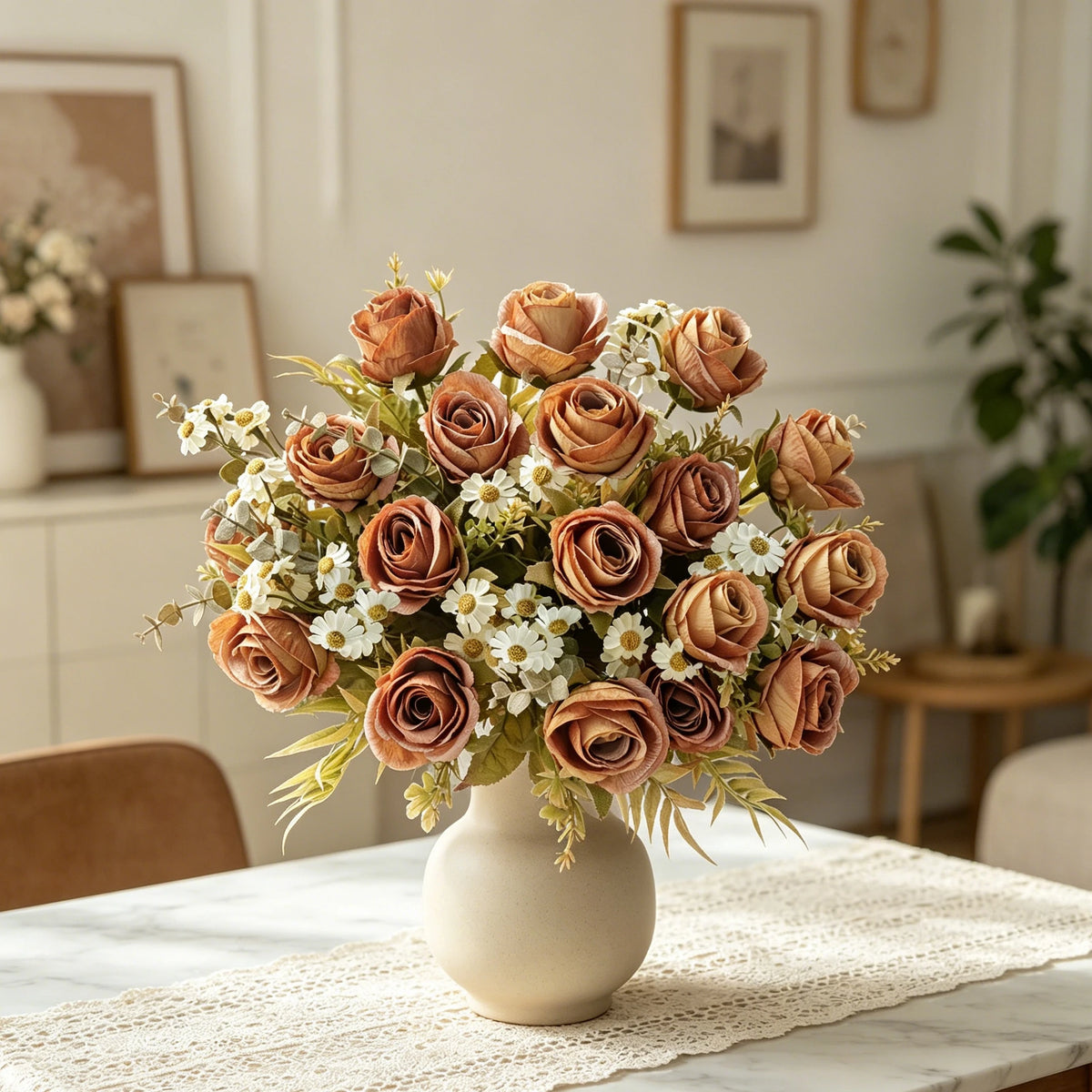 Artificial Silk Rose Bouquet for Wedding & Home Décor Artificial Silk Flowers Babs