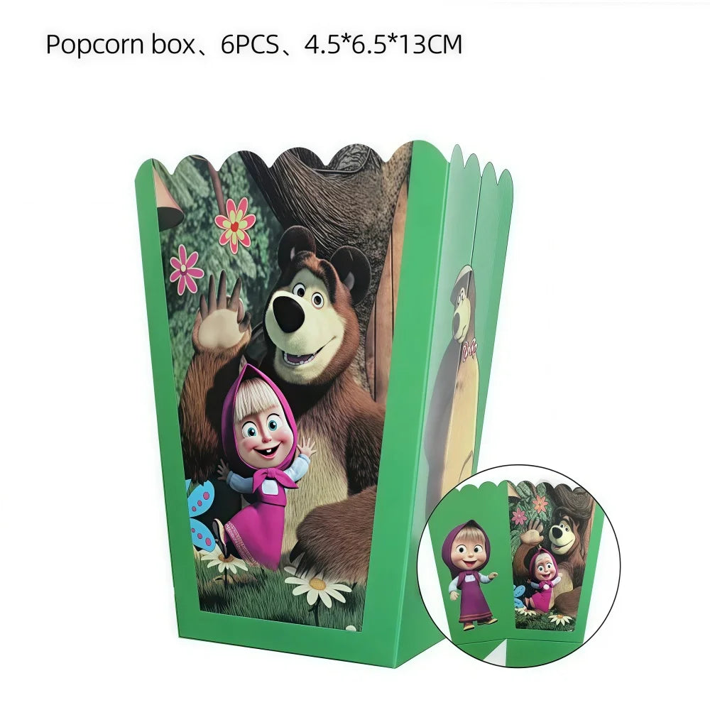 Bear Theme Kids Birthday Party Kit – Plates, Cups & Balloons