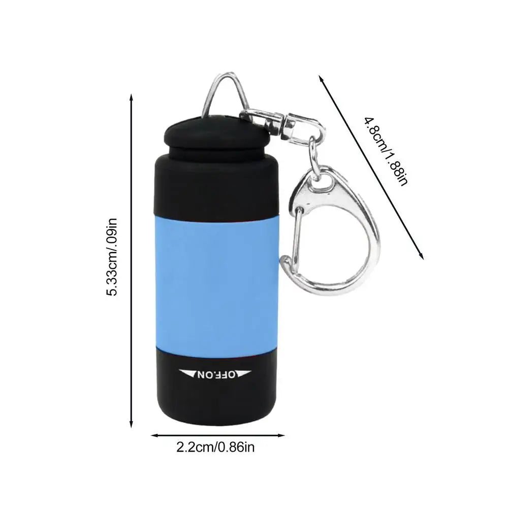 LED Mini USB Rechargeable Keychain Flashlight – Waterproof Keychain Flashlight Babs Blue