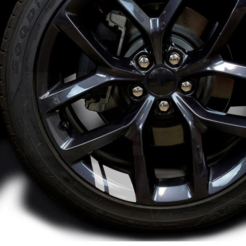 6Pcs Reflective Wheel Rim Vinyl Decals – Racing Stripe Stickers 16–21" Wheel Rim Decals Babs