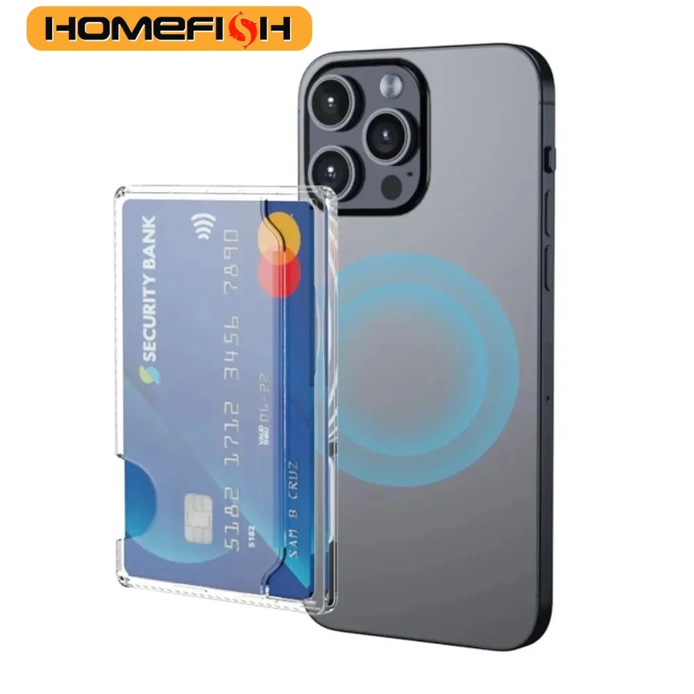 Magnetic Phone Back Card Holder – Clear MagSafe Wallet Phone Card Holder Babs