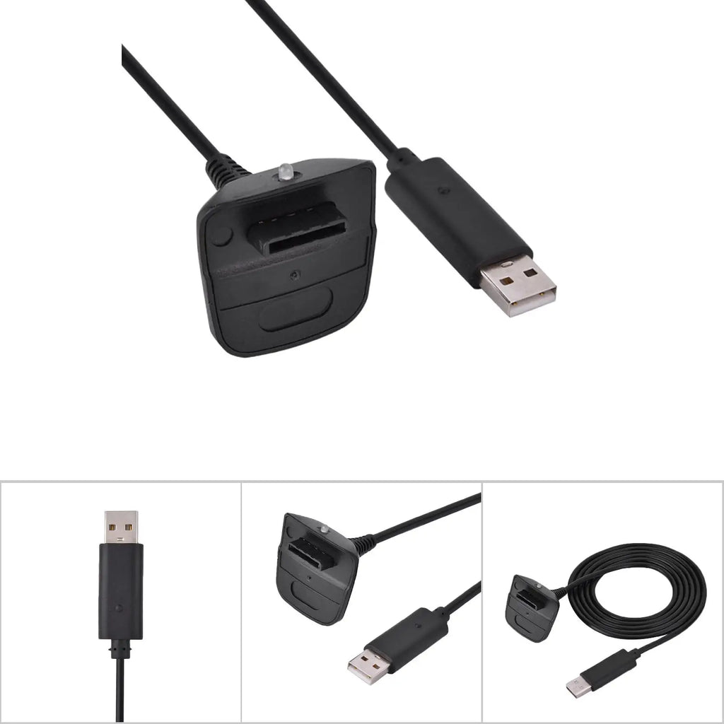 USB Charging Cable for Xbox 360 Wireless Controller + LED Indicator Controller Charging Cable Babs