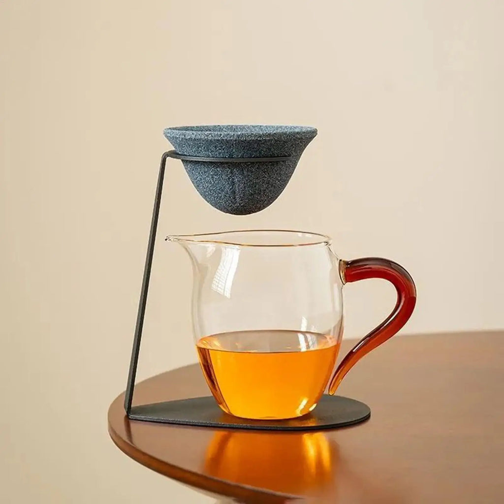 Ceramic Microporous Tea & Coffee Strainer Set with Stand Tea Coffee Strainer Babs