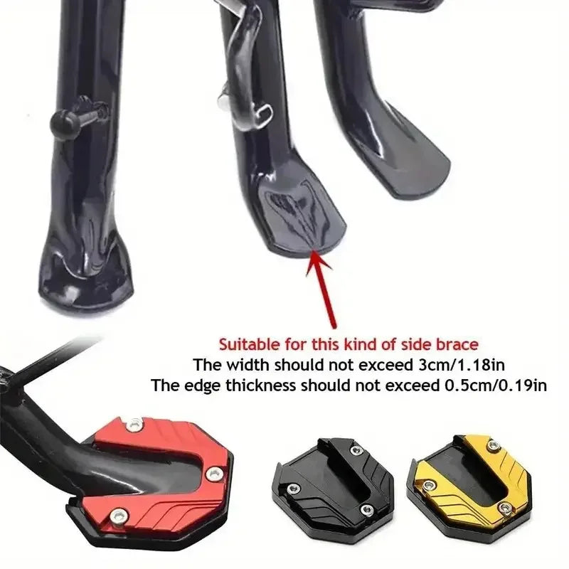 CNC Aluminum Motorcycle Kickstand Extender Pad | Anti-Skid Kickstand Extender Pad Babs