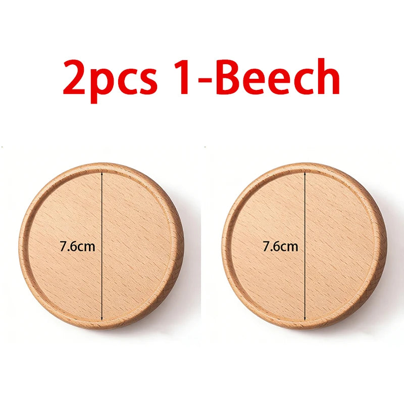 Wooden Coasters for Drinks – Eco-Friendly Wood Cup Coaster Set Wood Drink Coasters Babs 2pcs 1-Beech