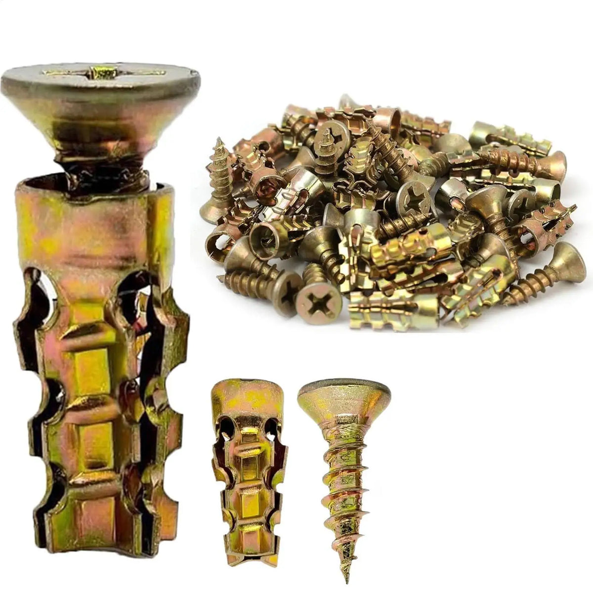 Door Hinge Expansion Screws – 50-Set Stripped Thread Repair Kit Thread Repair Screws Babs