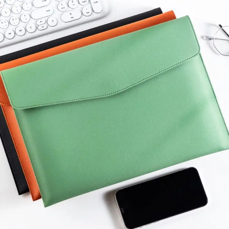A4 PU Leather Document Bag – Waterproof Business Briefcase Document Briefcase Bag Babs