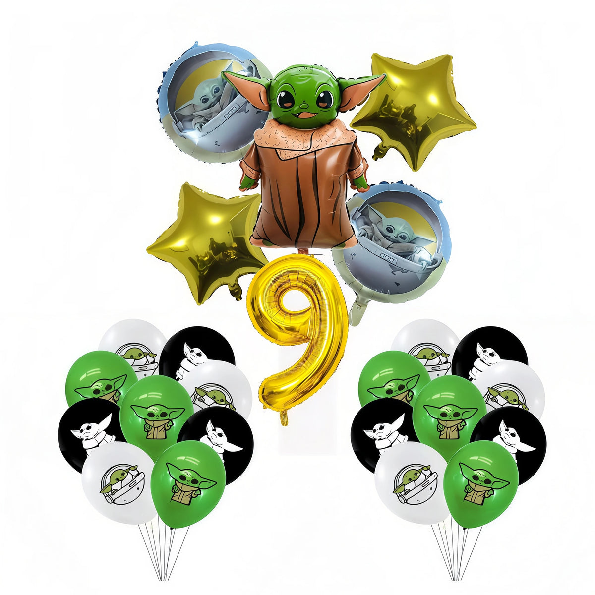 Yoda Baby Theme Birthday Party Supplies – Plates, Cups & Balloons