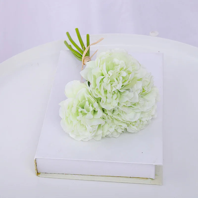 Silk Peony Artificial Flowers – Wedding & Home Décor Bouquet Artificial Flower Bouquet Babs Green