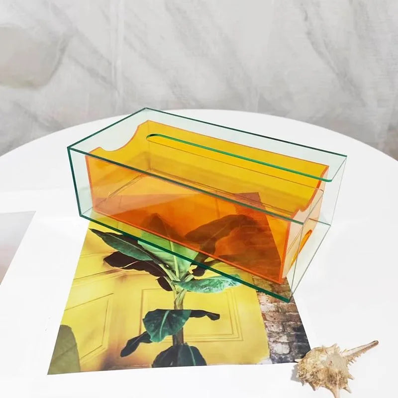 Acrylic Drawer Tissue Box – Luxury Decorative Napkin Case Tissue Box Holder Babs