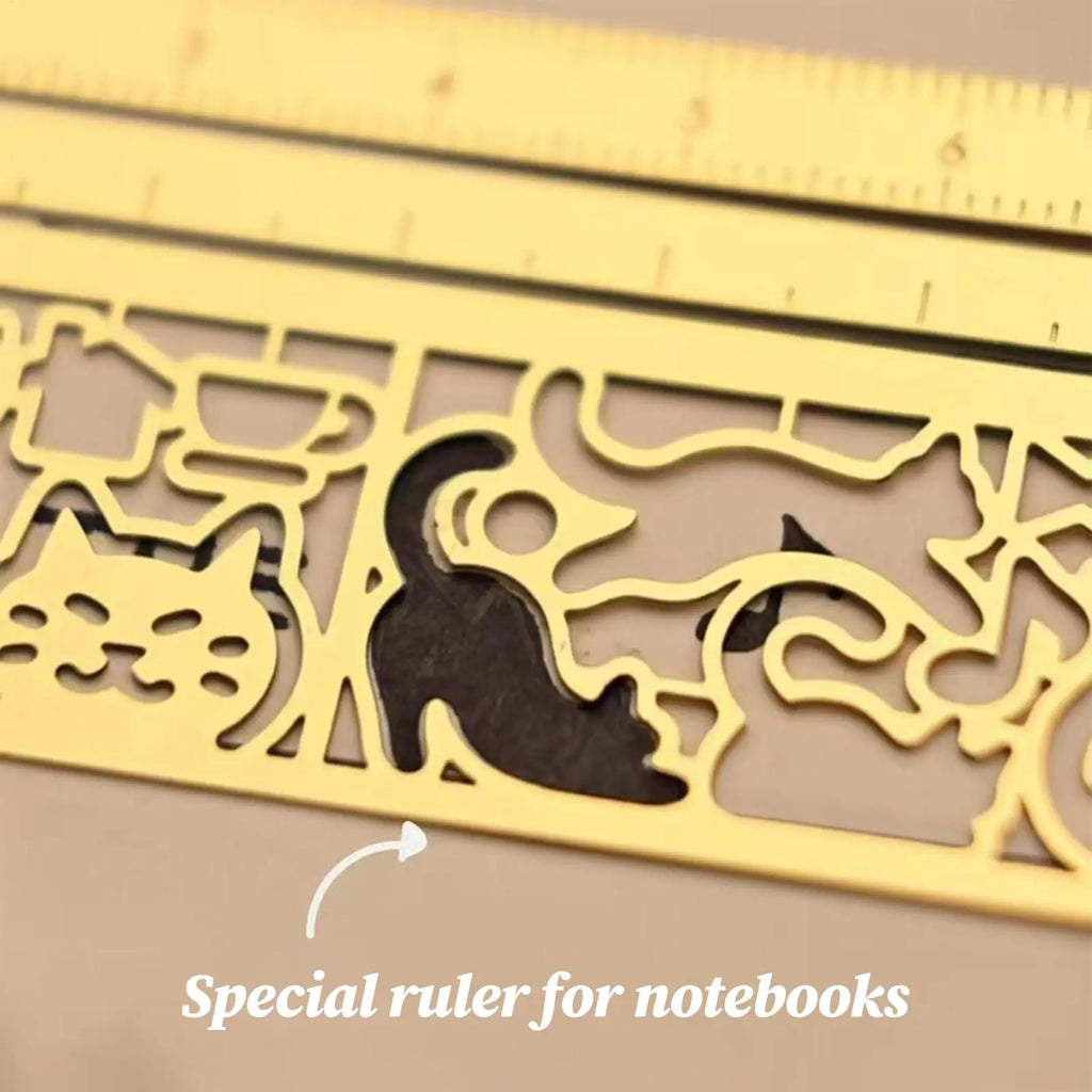 Cute Cat Double-Sided Bookmark Ruler – Planner Stationery Bookmark Ruler Babs