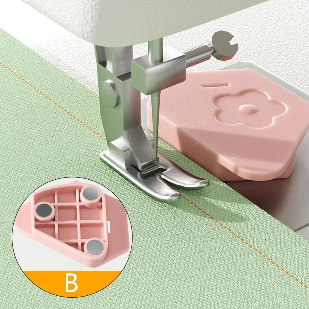 Magnetic Sewing Machine Gauge – Anti-Curl Edge Guide Tool Sewing Machine Accessory Babs Pink