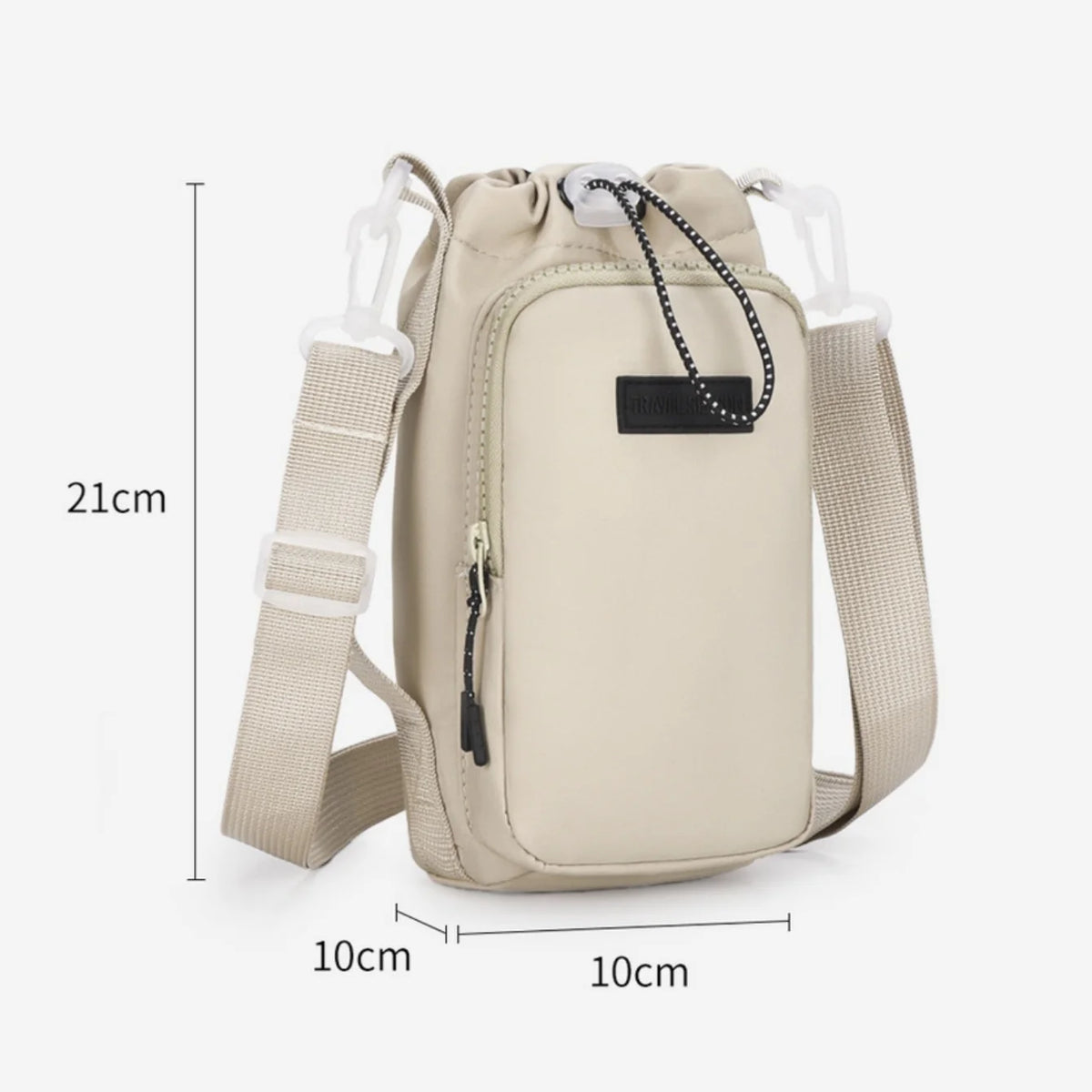 Insulated Water Bottle Crossbody Bag with Adjustable Strap Bottle Carrier Bag Babs