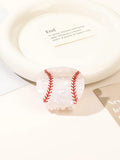 Sports Shark Claw Hair Clips – Basketball & Football Design Shark Claw Hair Clip Babs White baseball Size fits all