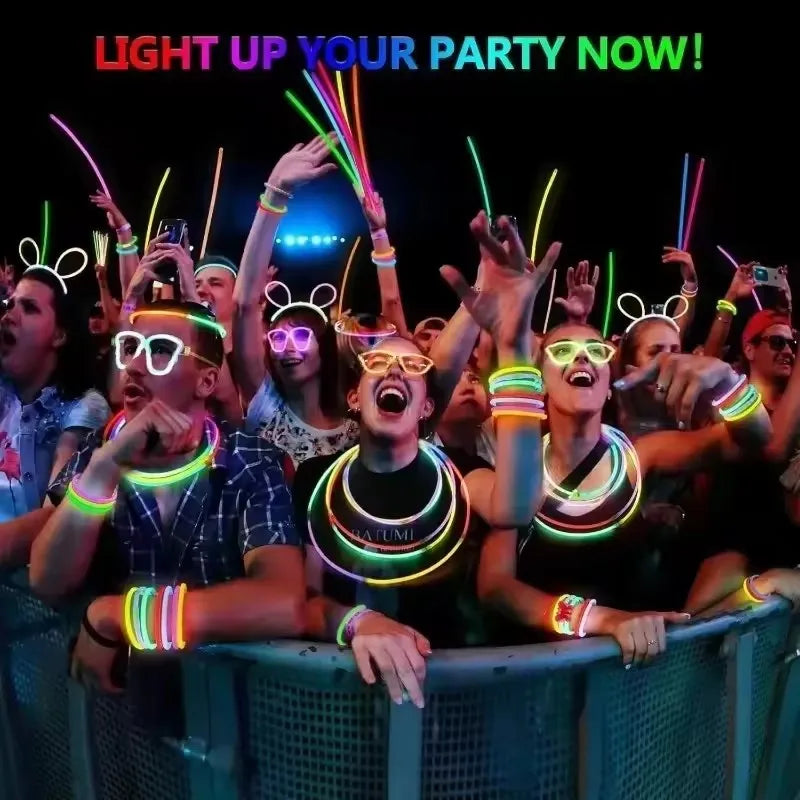 100-Pack Glow Sticks – Party Bracelets & DIY Decorations Glow Stick Party Set Babs