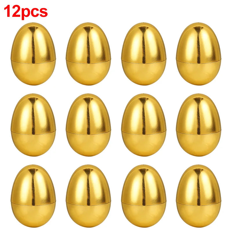 Golden Fillable Easter Eggs 6–24 Pcs | Party Favors & Prizes Easter Party Favors Babs 12Pcs