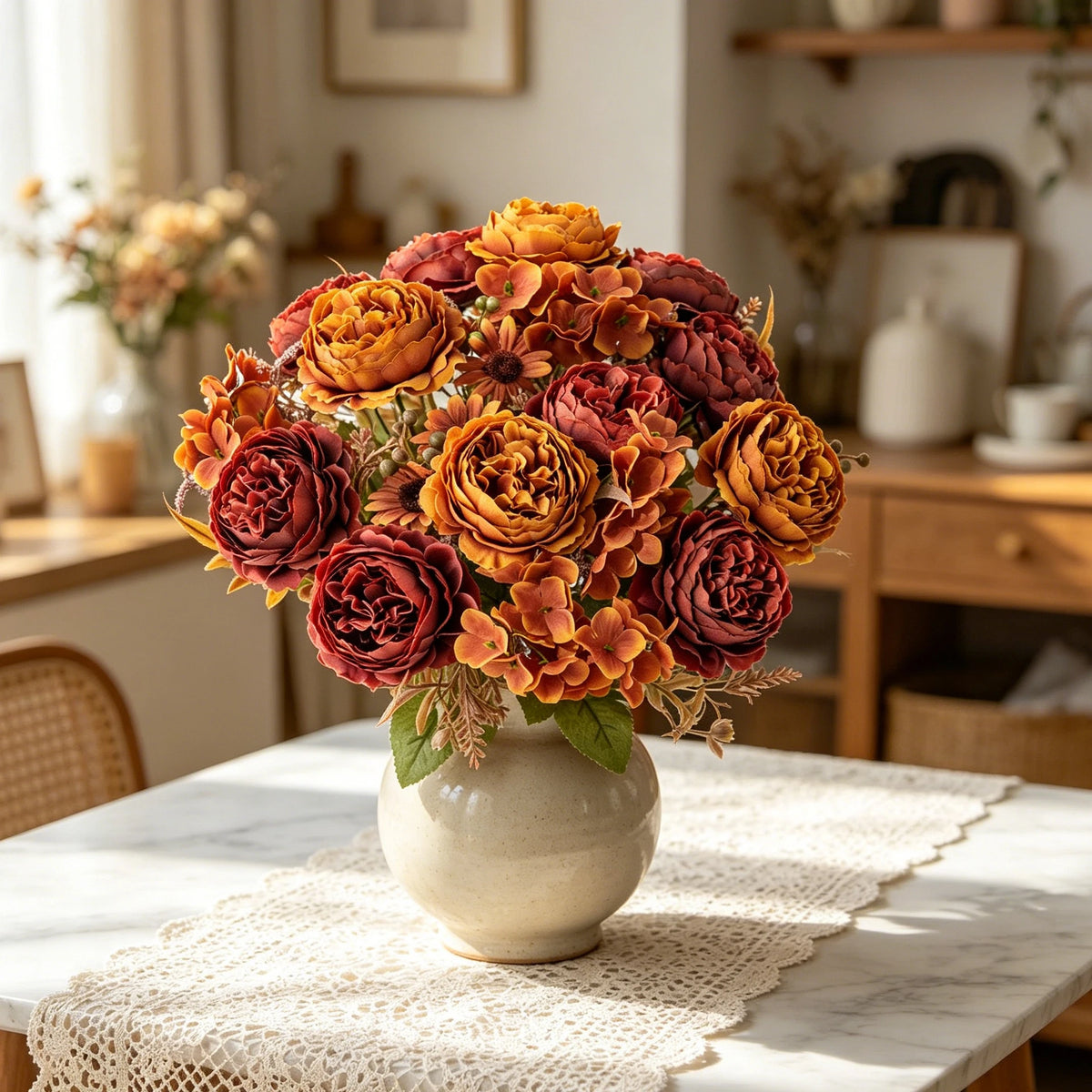 Silk Persian Peony Artificial Flowers – Wedding & Home Decor Artificial Flower Bouquet Babs