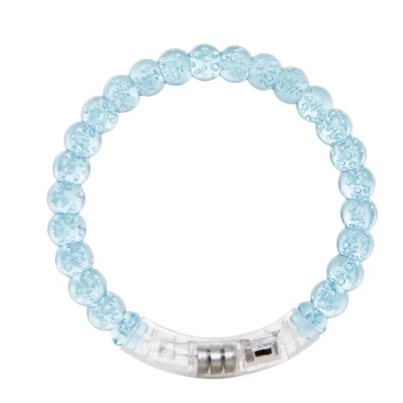 LED Light Up Glow Bracelet Wristband – Party, Halloween & Cosplay LED Glow Wristband Babs blue bead
