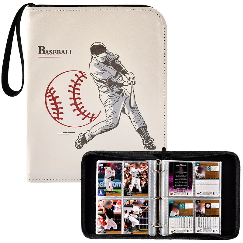 Baseball Card Binder 440 Pockets – Trading Card Sleeve Holder Trading Card Binder Babs WHITE