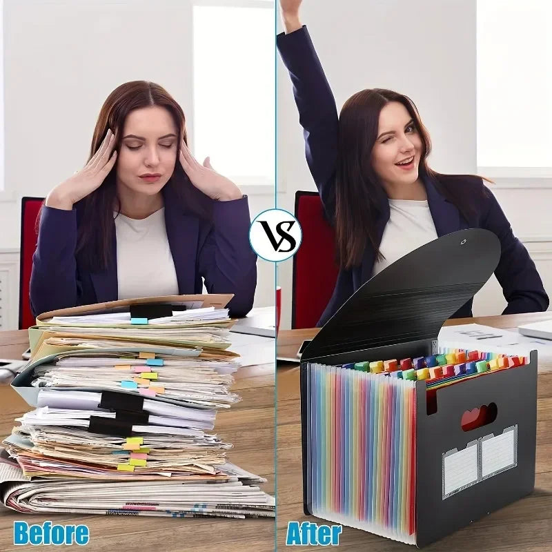 A4 Accordion File Organizer – 13 or 25 Pocket Document Folder Accordion File Folder Babs
