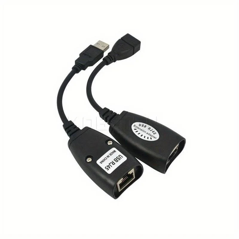 USB to RJ45 LAN Extension Adapter Extender Set – Black Network Adapter Babs