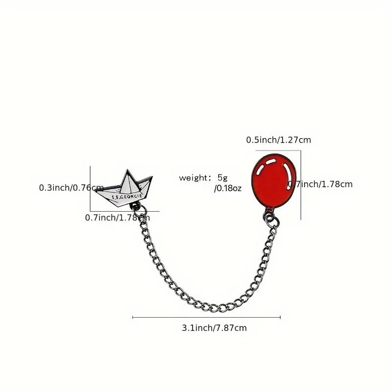 Red Balloon Cartoon Alloy Brooch – Cute Gift Accessory Fashion Brooch Pin Babs