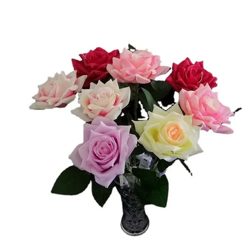 20Pcs LED Flashing Silk Rose Bouquet – Artificial Flower Décor LED Artificial Flowers Babs