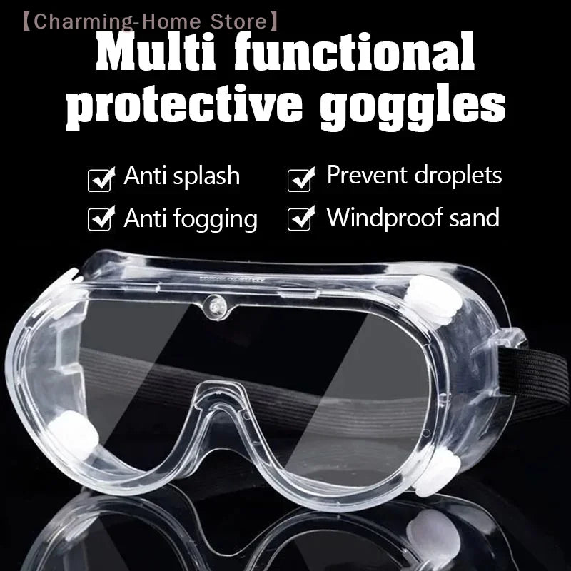 Anti-Fog Safety Goggles | Clear Protective Eyewear, Elastic Strap Safety Goggles Babs