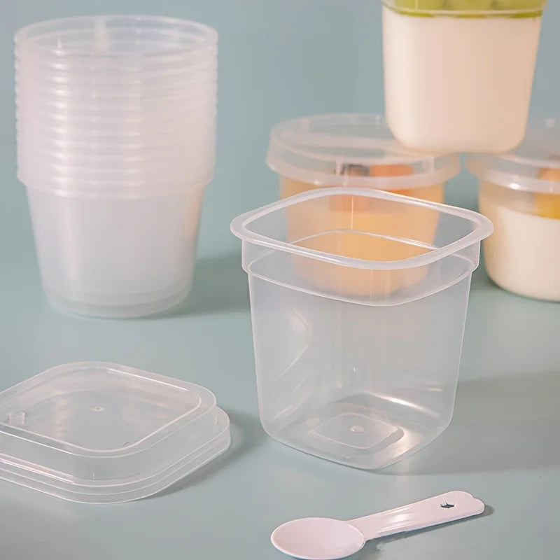 20-Set Clear Dessert Cups with Lids & Spoons – Reusable Dessert Cup Set Babs