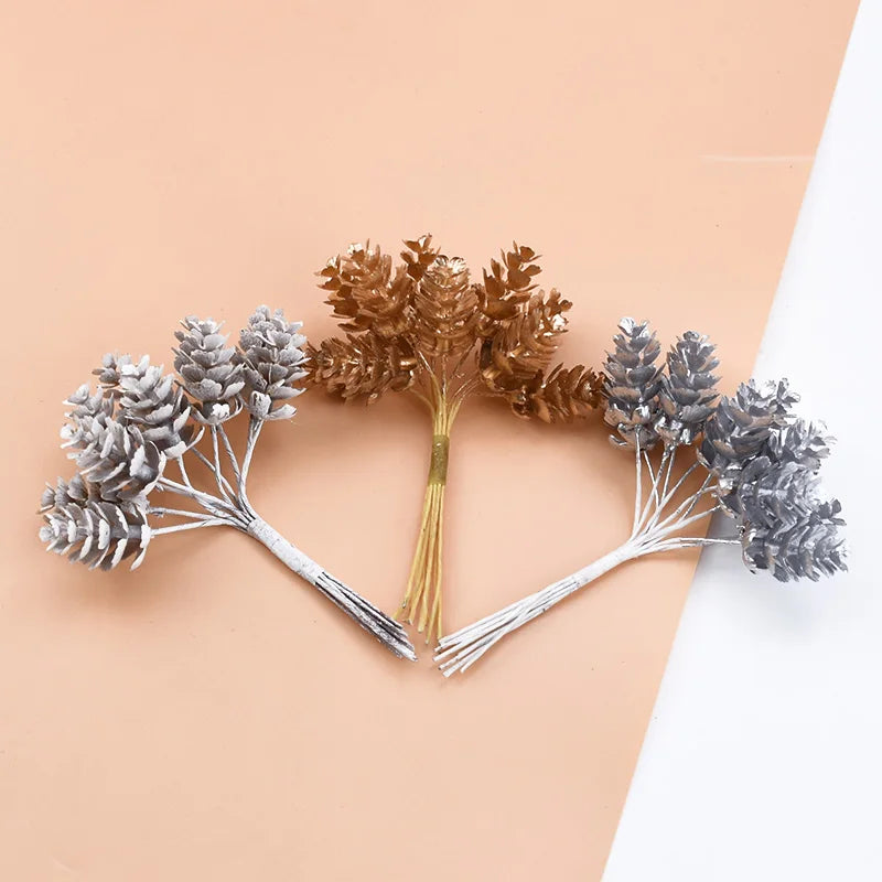 Artificial Pine Cone Branch Decor 1/3pcs – Christmas & Wedding Artificial Branch Decor Babs