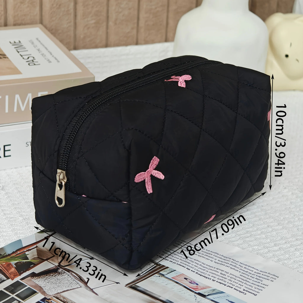 Quilted Floral Makeup Bag – Large Travel Cosmetic Bag Set Travel Cosmetic Bag Babs