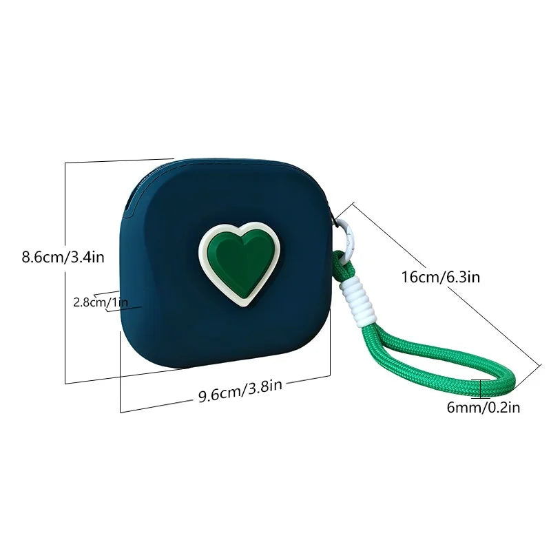 Heart Shaped Silicone Makeup Bag – Waterproof Travel Cosmetic Case Silicone Cosmetic Bag Babs