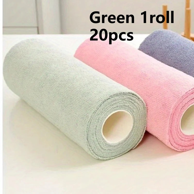 20 Reusable Microfiber Cleaning Cloths – Kitchen & Household Microfiber Cleaning Cloths Babs green