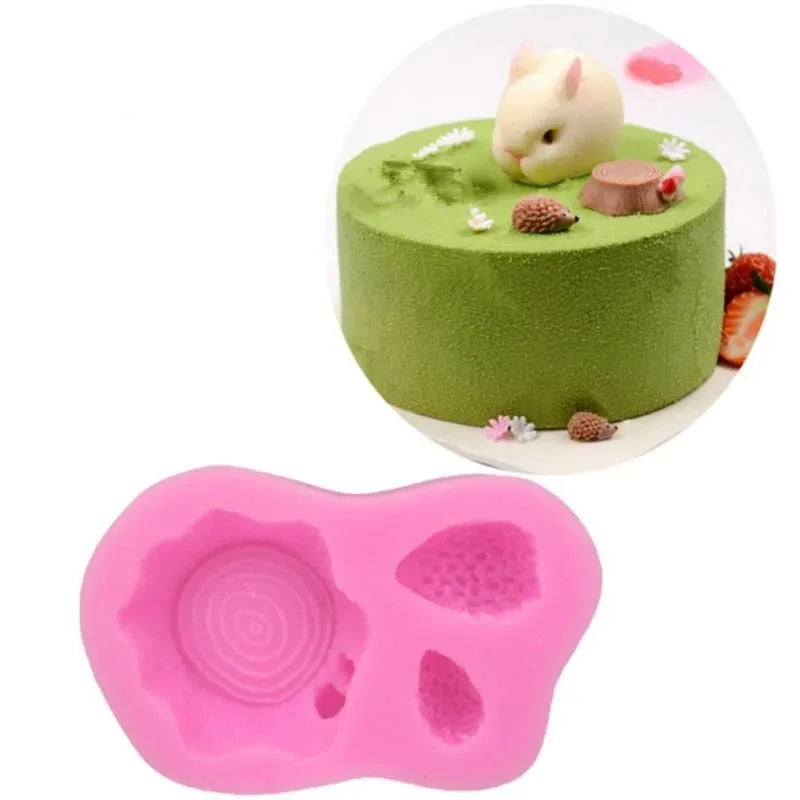 Squirrel Tree Stump Silicone Mold – Cake & Chocolate Decor Silicone Baking Mold Babs
