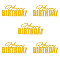 5pcs Gold Acrylic Happy Birthday Cake Toppers | Party Decor Cake Toppers Babs 5Pcs Gold