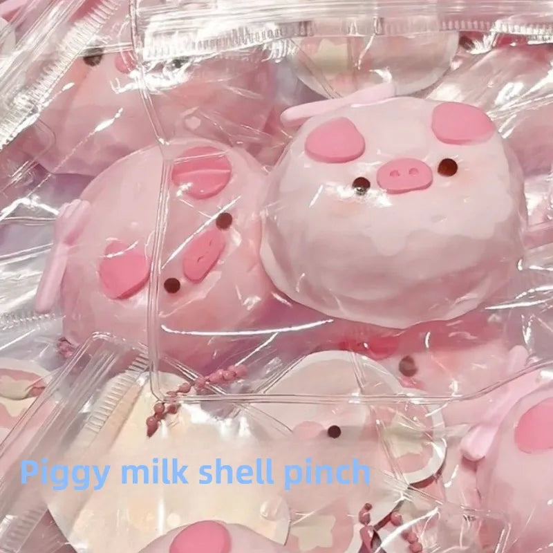 Kawaii Piggy Squeeze Toy – Soft Slow Rebound Bag Charm Squishy Fidget Toy Babs