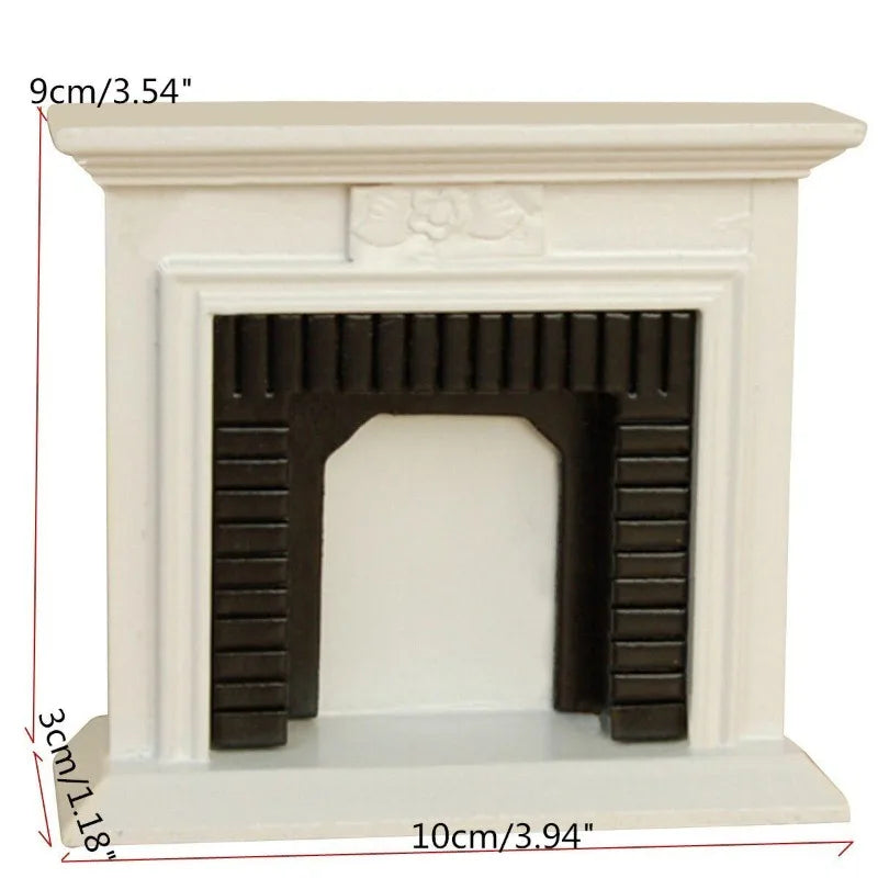 1:12 DIY Miniature Fireplace Kit – Dollhouse Furniture Decor Dollhouse Miniature Kit Babs 1PCS