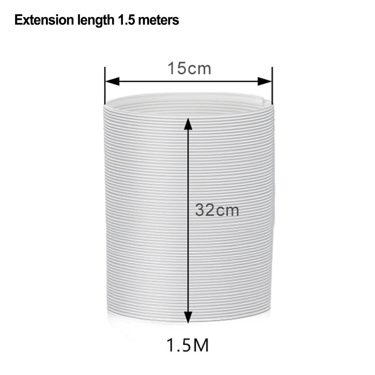 Telescopic AC Exhaust Vent Hose 150CM/200CM | 13cm & 15cm AC Exhaust Vent Hose Babs 150mmx1.5m