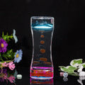 Liquid Oil Drop Hourglass Timer – Calming Desktop Decor Ornament Decorative Hourglass Babs Pink blue