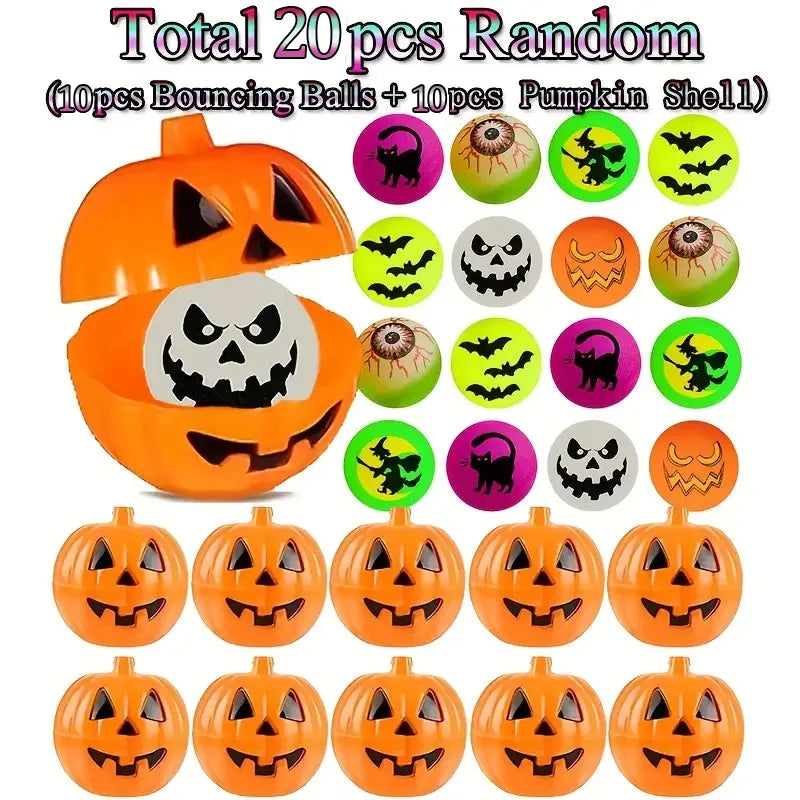 Halloween Glow in the Dark Bouncy Balls – 20/40 Pc Party Favors Halloween Party Favors Babs 20pcs set