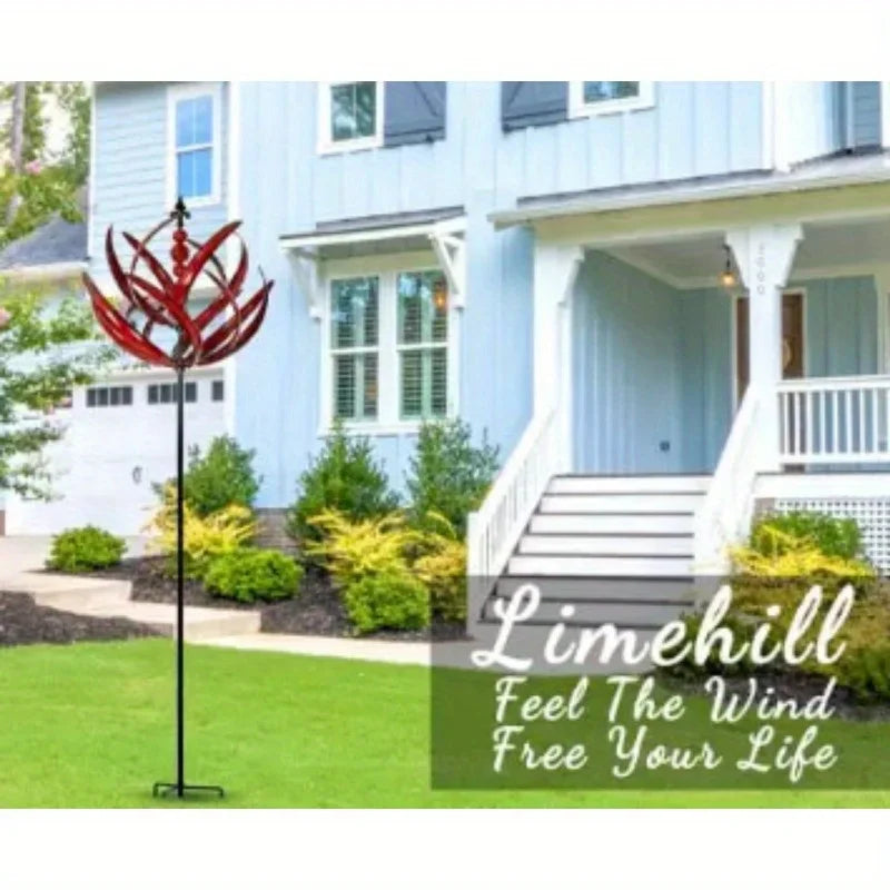 Harlow Wind Spinner Wrought Iron Windmill Garden Stake Decor Garden Wind Spinner Babs