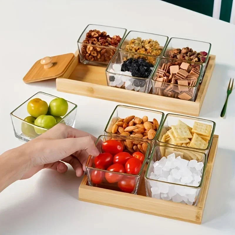 Bamboo Wood Serving Tray – Rectangular Tea & Food Tray Wooden Serving Tray Babs