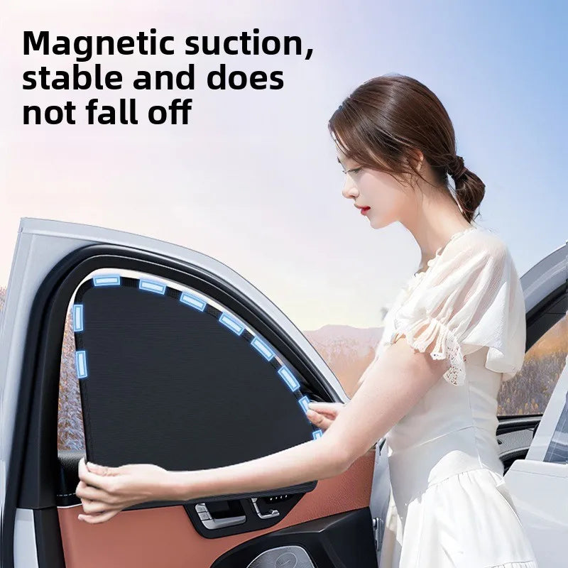 Magnetic Car Window Sunshade – UV & Heat Blocking Curtain Car Window Sunshade Babs