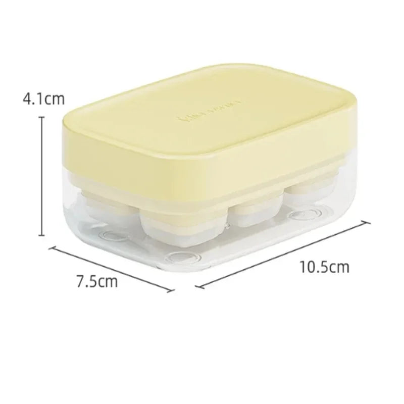 6-Grid Silicone Ice Cube Mold with Cover – Food Grade Tray Silicone Ice Tray Babs