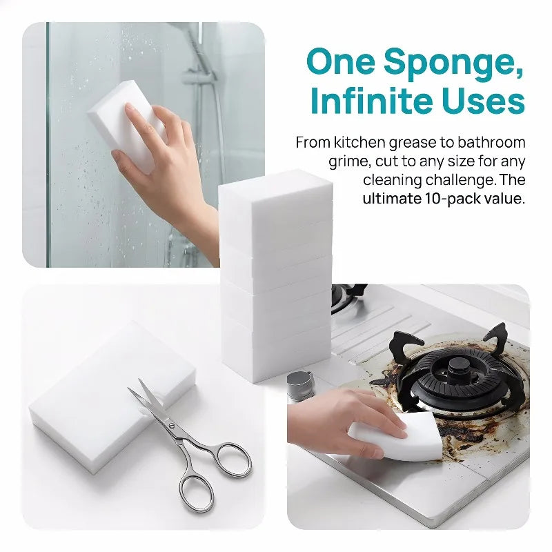 10-Pack Nano Melamine Cleaning Sponge Erasers – Kitchen & Home Cleaning Sponge Eraser Babs