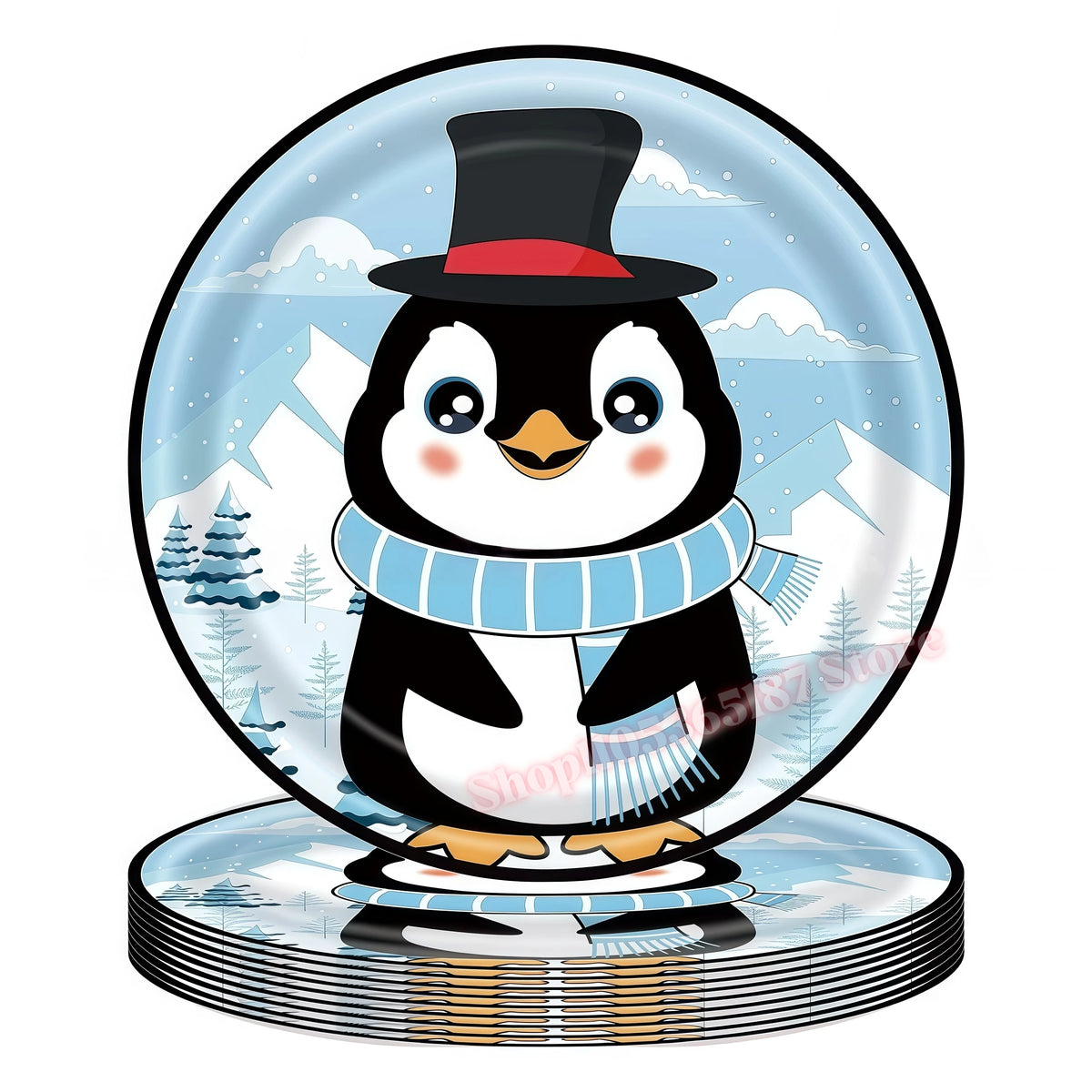 Penguin Theme Birthday Party Decoration Set – Banner, Plates & Cups Party Decoration Set Babs 20pcs 9inch plate others
