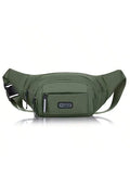 Men's Waterproof Nylon Fanny Pack – Multi-Pocket Belt Bag Belt Bag / Fanny Pack Babs green