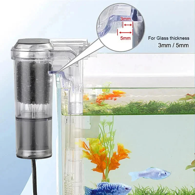 USB Mini Suspended Aquarium Filter 2.5W – Tanks Up to 30cm Aquarium Filter Babs